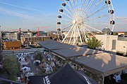 buffet Kull bar Rooftop Pop Up auf zwei Ebenen  auf der Hoch5 Dachterrasse am Ostbahnhof